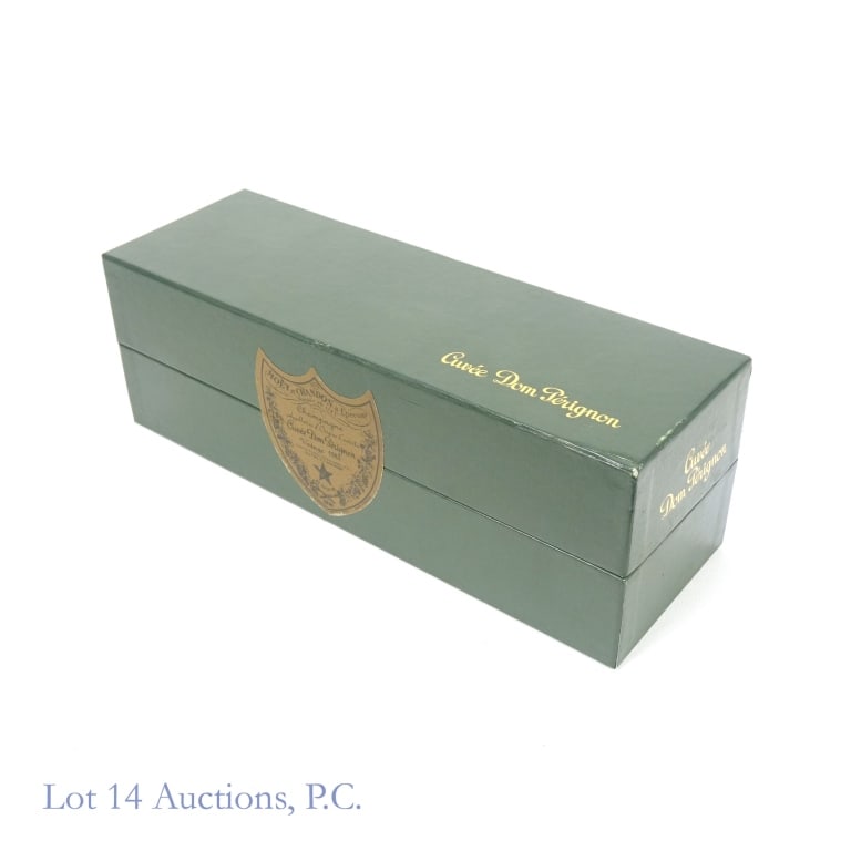 1983 Dom Perignon Brut Champagne: 1983 Dom Perignon Brut Champagne, 12.5% ABV, 750 ml. Sealed in case. Original owner stored wine in basement.