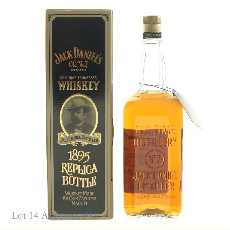 Jack Daniel's Whiskey 1895 Replica Bottle (1 L): Jack Daniel's 1895 Replica Bottle Tennessee Whiskey, 86 Proof, 1 Liter, Original box included.