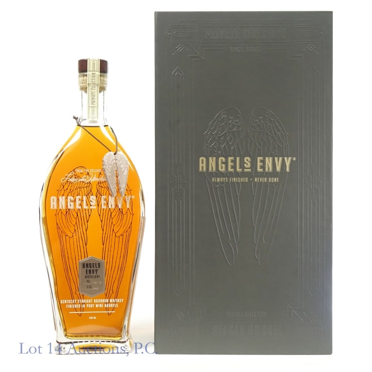 Angel's Envy Distillery Exclusive Bourbon: Angel's Envy Distillery Exclusive Single Barrel Bourbon, 110 Proof, 750 ml. Barrel #SB-231169, Bottle #189. Case included.