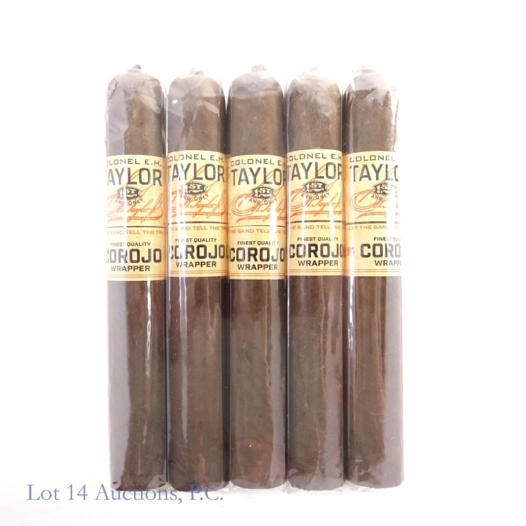 Col. E.H. Taylor Corojo Wrapper Cigar 5-Pack: Colonel E.H. Taylor Corojo Wrapper Cigars, Toro Gordo, 6" x 56, Pack of 5. Origin: Dominican Republic.