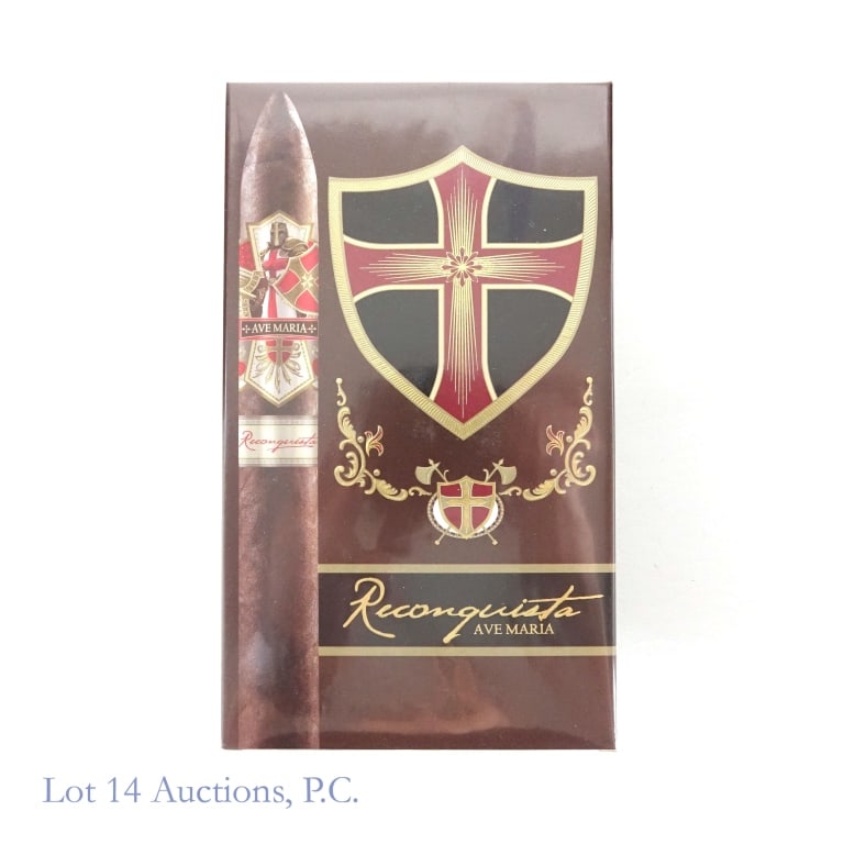 Ave Maria Reconquista Torpedo Cigars (5 Pack): Ave Maria Reconquista Torpedo Cigars, 7" x 54, Pack of 5, Wrapper: Brazilian Habano Oscuro, Medium strength.