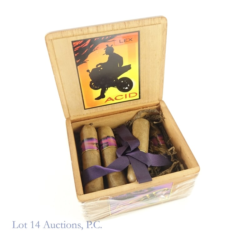 Acid Purple Juggernaut Cigars (Case of 9)*: Acid Purple Juggernaut Cigars, **Unsealed Case of 9, Case does not explicitly state which type they are but close comparison appears to be the Extra Ordinary Larry (6x60), Origin: Nicaragua, Full Body
