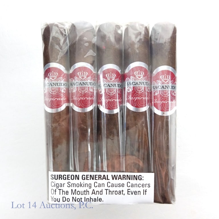 Macanudo Inspirado Red Robusto Cigars (5 Pack): Macanudo Inspirado Red Robusto Cigars, 5" x 50, Pack of 5, Wrapper: Ecuador Habano, Origin: Nicaragua.