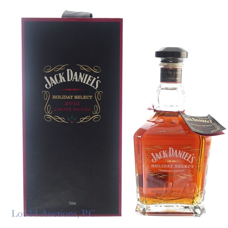 Jack Daniel's Holiday Select Tenn. Whiskey (2012): Jack Daniel's Holiday Select Limited Edition Tennessee Whiskey (2012), 90.4 Proof, 750 ml, Bottle #63357, Case included.