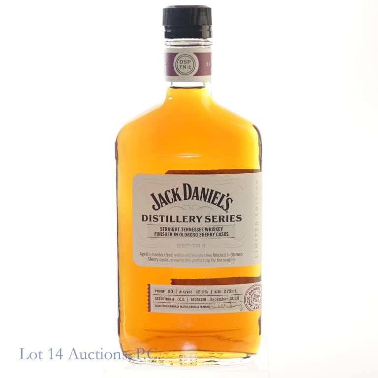 Jack Daniel's Distillery Series Oloroso Sherry: Jack Daniel's Distillery Series Oloroso Sherry Cask Tennessee Whiskey, 90 Proof, 375 ml, Selection #12, Released: December 2023.