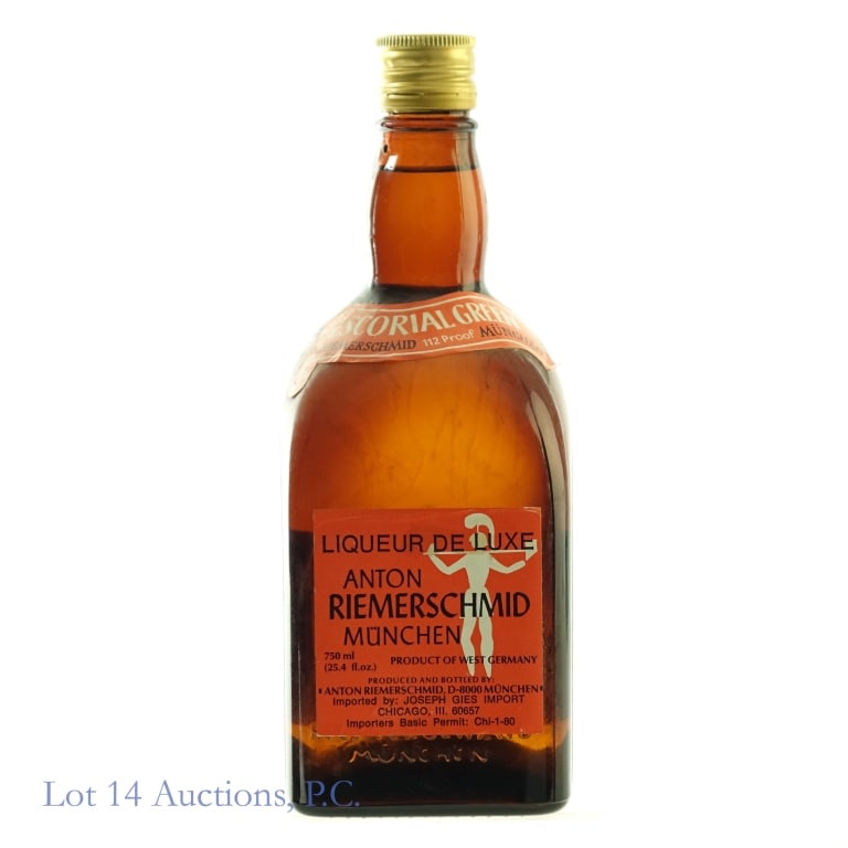 Anton Riemerschmid Munchen Escorial Green: Anton Riemerschmid Munchen Escorial Green Liqueur De Luxe, 112 Proof, 750 ml, German herb liqueur prepared from recipes handed down by the monks of the Bavarian monasteries.