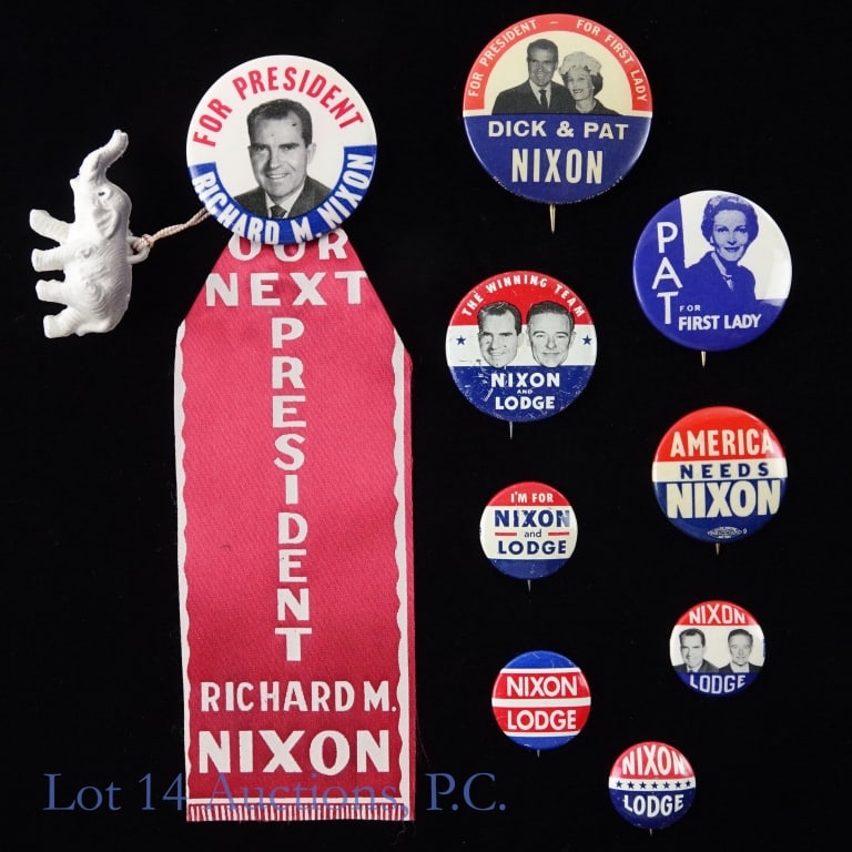 1960 Nixon Presidential Campaign Items (9) (1 of 2)