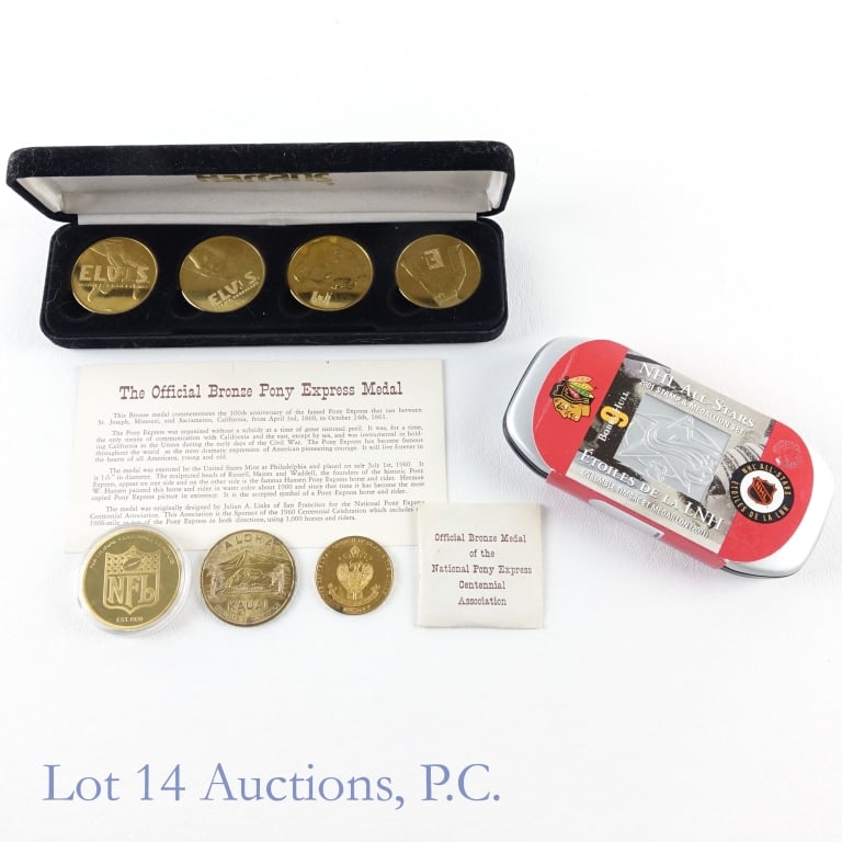 Elvis, Bobby Hull, Casino & Oth. Medals/Stamps -8 (1 of 6)