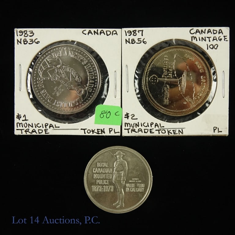 Canadian Municipal Trade Tokens (3) (1 of 2)