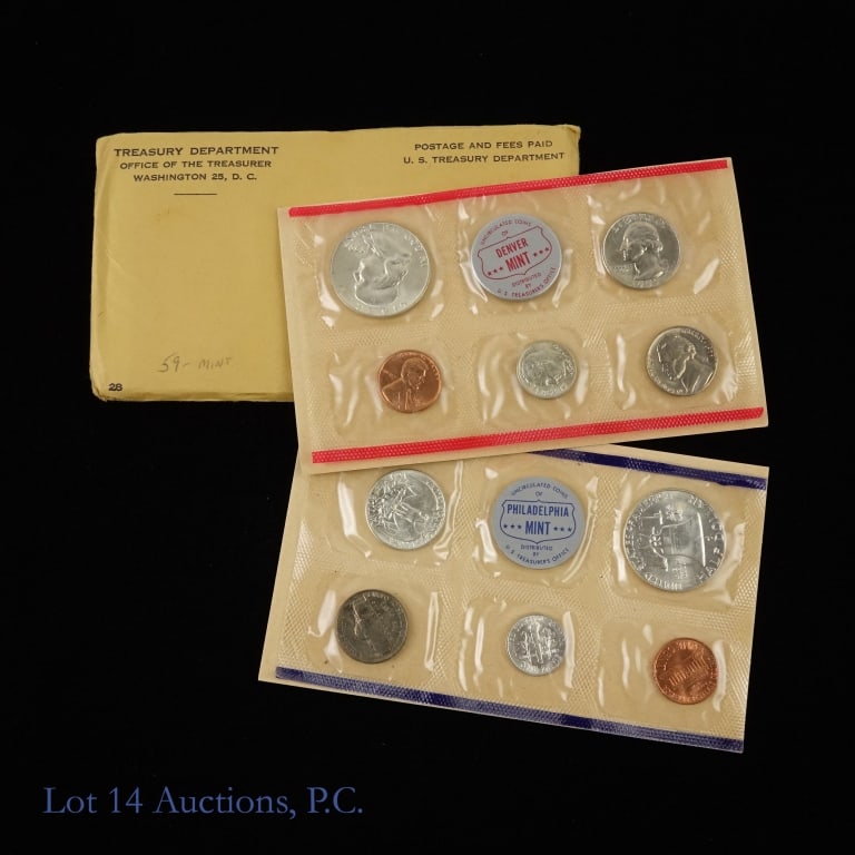 1959 p,d U.S. Mint 10-coin Set (1 of 3)