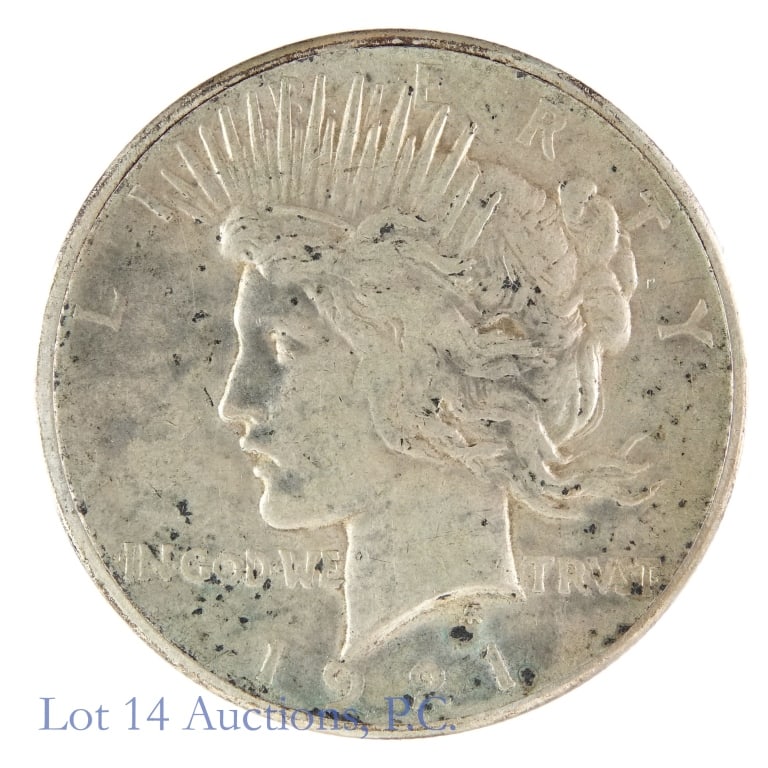 1921 Silver Peace Dollar - Key Date  (AU+) (1 of 2)