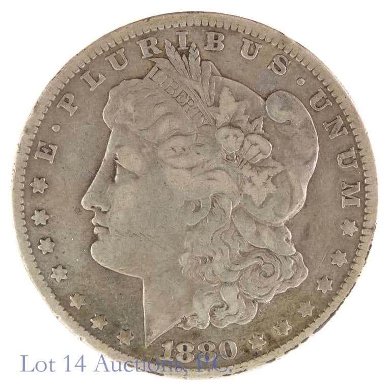 1880-CC Silver Morgan Dollar Key Date (F+) (1 of 2)