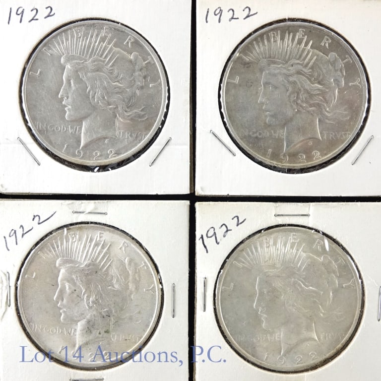 1922 Silver Peace Dollars (BU)  (4) (1 of 2)