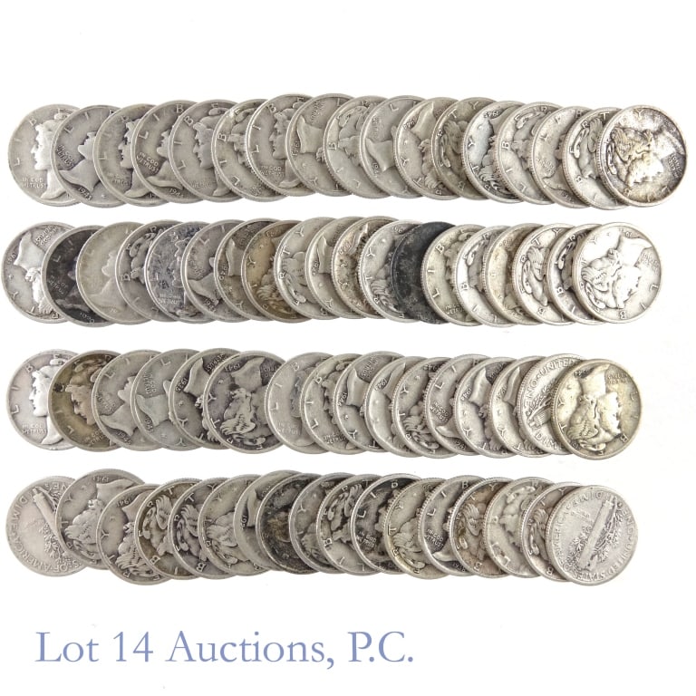 Silver Mercury Dimes (70) (1 of 5)