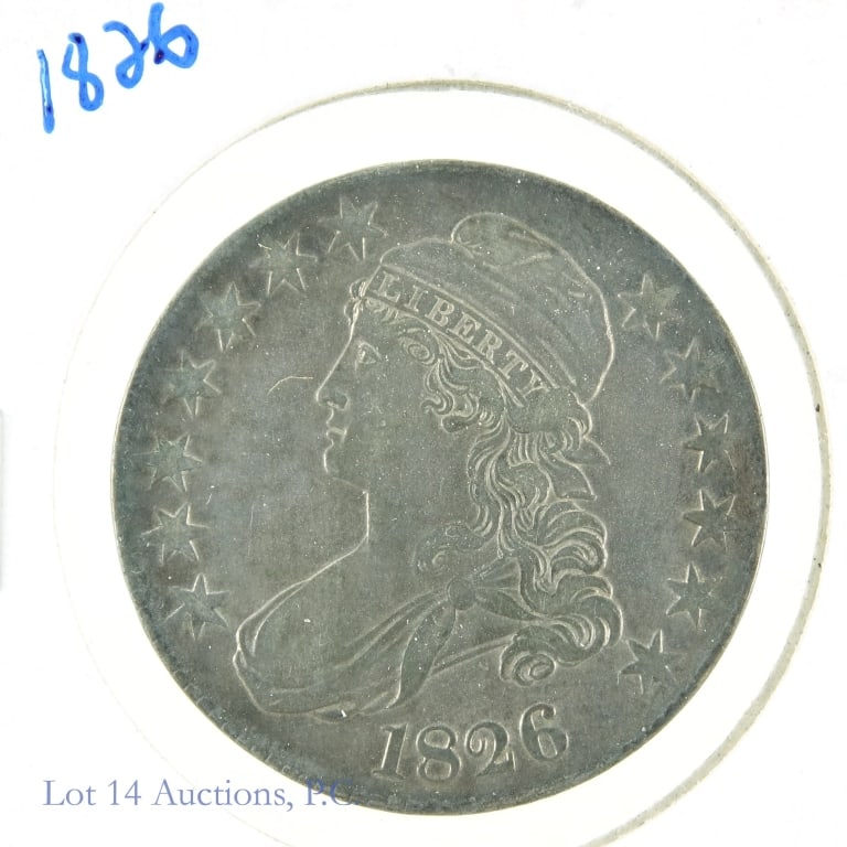 1826 Silver Capped Bust Half Dollar (EF?) (1 of 2)