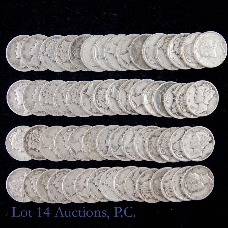 90% Silver Mercury Dimes (59) (1 of 5)