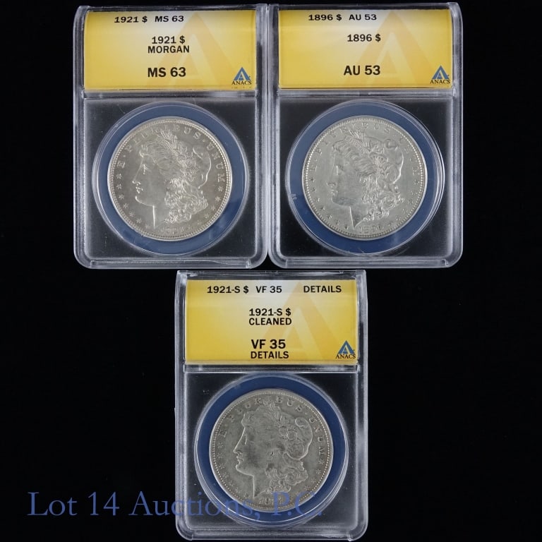 Silver Morgan Dollars (ANACS Graded) (3) (1 of 5)