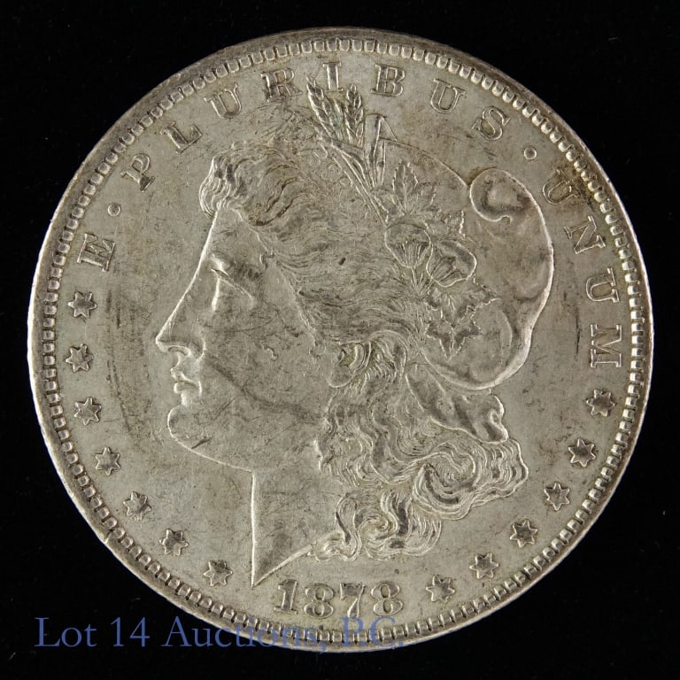 1878 7-TF 3rd Rev.  Silver Morgan Dollar (AU) (1 of 2)