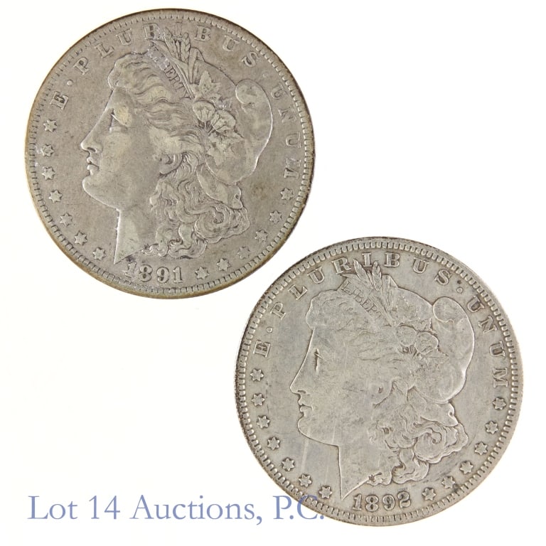 1891-O & 1892-O Silver Morgan Dollars (2) (1 of 2)