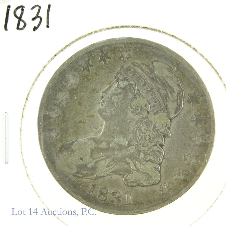 1831 Silver Capped Bust Half Dollar (F?) (1 of 2)