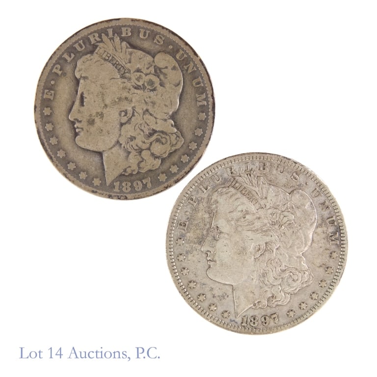 1897-O & 1897-S Silver Morgan Dollars (2) (1 of 2)