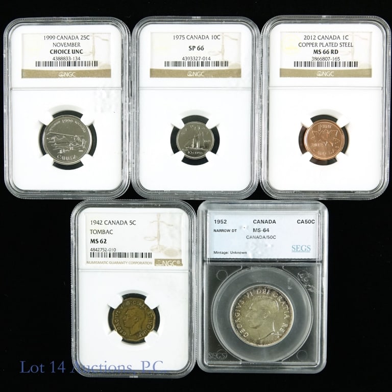 Graded Canada Coins (5) (1 of 12)