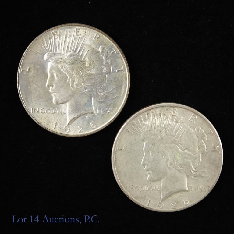 1926 D & S Silver Peace Dollars (2) (1 of 2)