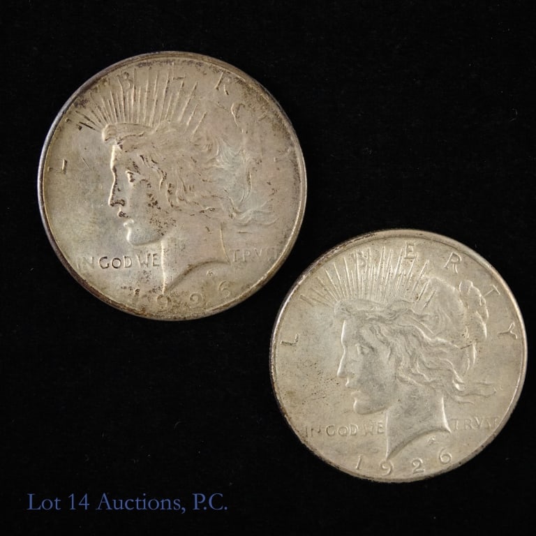 1926 D & S Silver Peace Dollars (2) (1 of 2)