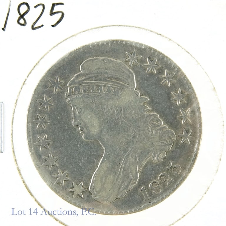 1825 Silver Capped Bust Half Dollar (VG?) (1 of 2)