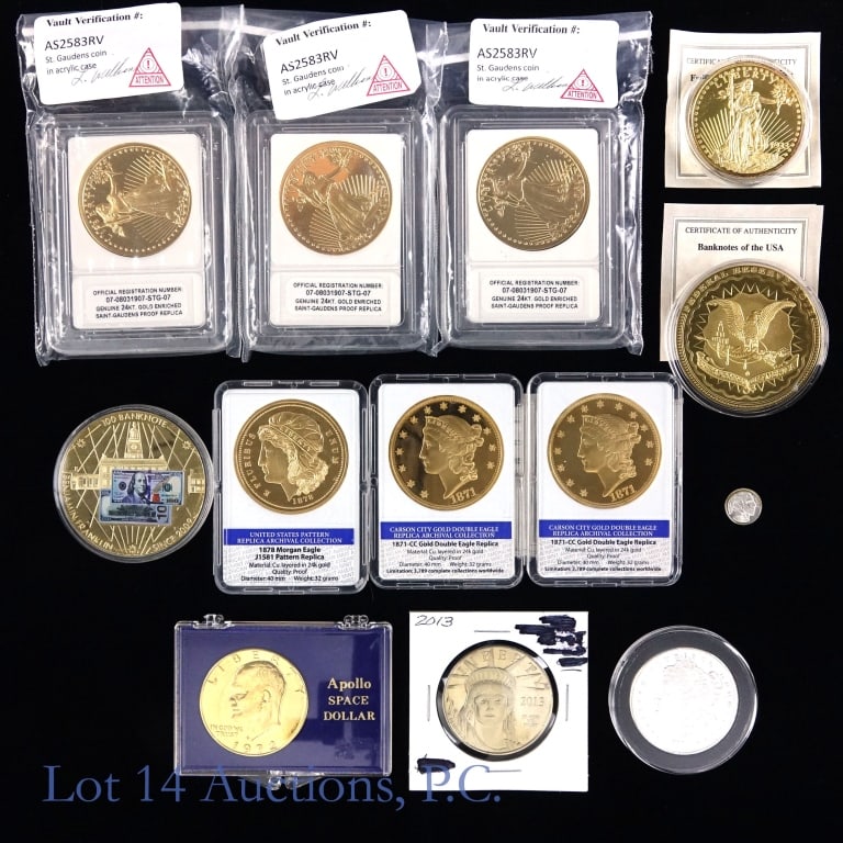 Silver & Gold-Plated Replica Coins (13) (1 of 9)
