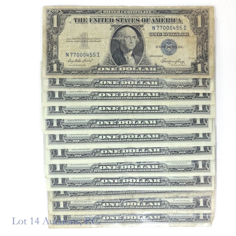 U.S. $1 Silver Certificates - Blue Seal (12) (1 of 5)