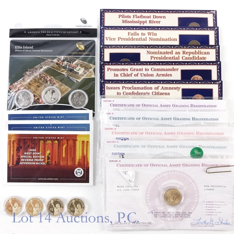 Various coin & stamp sets (18) (1 of 6)