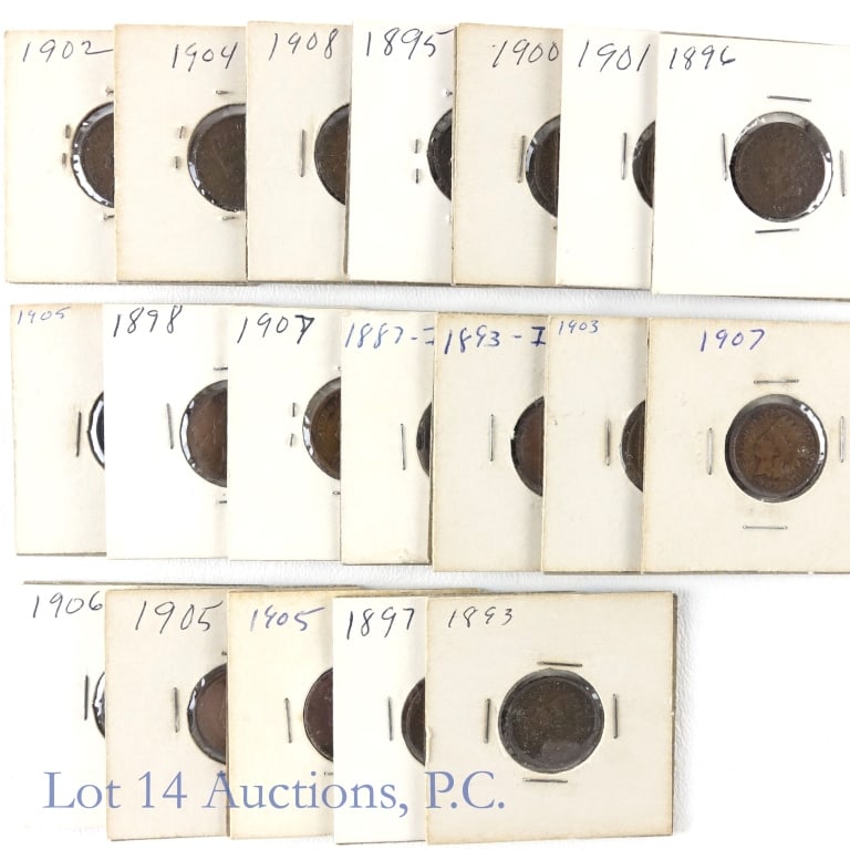 1887-1908 Indian Head Cents (19) (1 of 5)