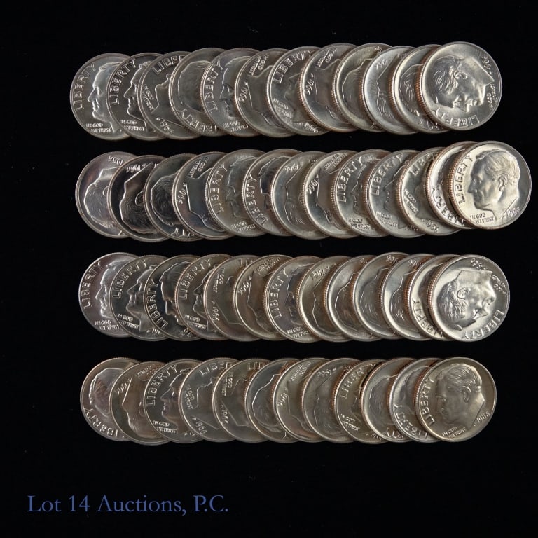 Clad Roosevelt Dimes (BU) -100 (1 of 4)