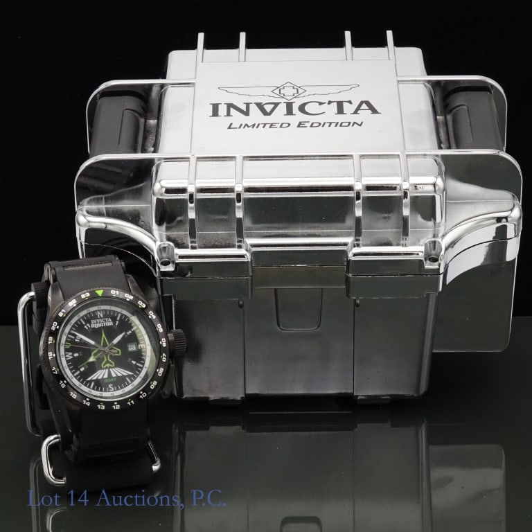 Invicta Aviator Men's Watch 1755: Invicta Aviator Men's Watch 1755. In original case. Watch running and keeping time. Appears new or almost new. Case Size: 48mm. Case Material: Stainless Steel. Bezel Material: Stainless Steel. Bezel C