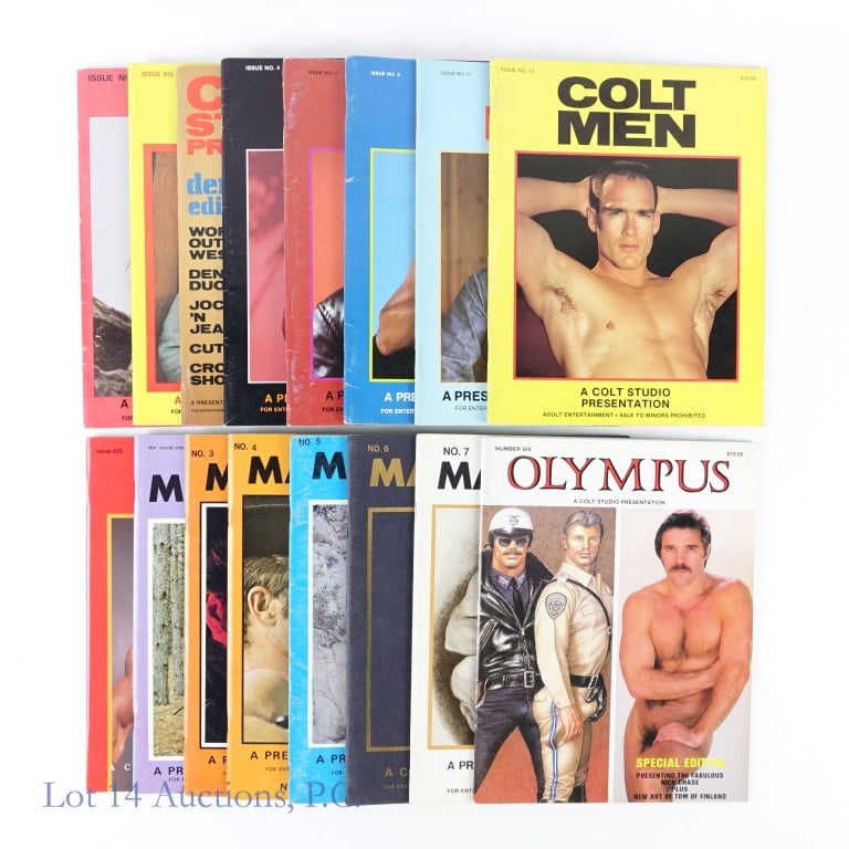 Colt Men, Manpower, Adult Magazines (16): Colt Men, Manpower, MATURE (16). A collection of adult magazines from Colt Studios. Please see photos for details and conditions.