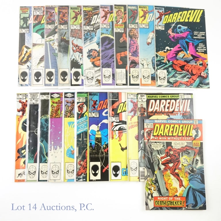 DareDevil Comics, Key Issues MARVEL (22): DareDevil Comics, Key Issues MARVEL (22). Some of the Key Issues include: #115 - Includes an advertisement for Incredible Hulk #181. Marvel Value Stamp Series A #35 - Killraven. #158 - First artwork o