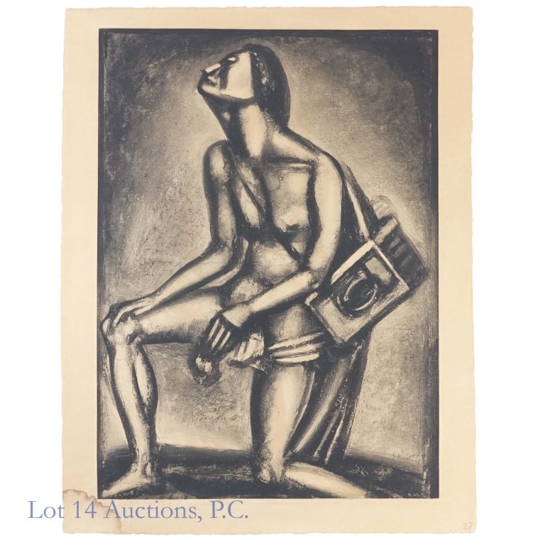 George Rouault Mierere 1926 Etching: George Rouault Mierere 1926 Etching. Signed, art deco original etching by Georges Rouault. Title: Miserere plate 27 "Sunt lacrymae rerum" 1926. This post-impressionism, limited edition etching was pro