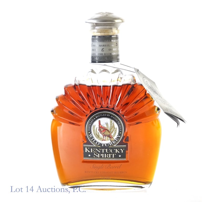1998 Wild Turkey Kentucky Spirit Brbn Pewter Top: Wild Turkey Kentucky Spirit Bourbon (1998), 101 Proof, 750 ml, Pewter Top, Bottled: 06-16-98, Barrel #3.