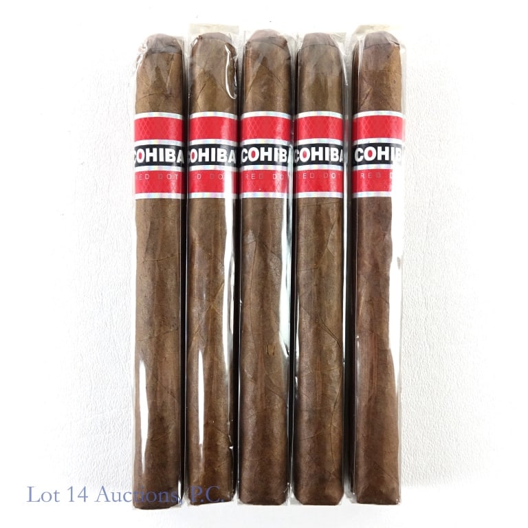Cohiba Red Dot Churchill Cigars (5 Pack): Cohiba Red Dot Churchill Cigars, 7" x 49, Wrapper: Cameroon, Filler: Dominican Republic, Medium strength.