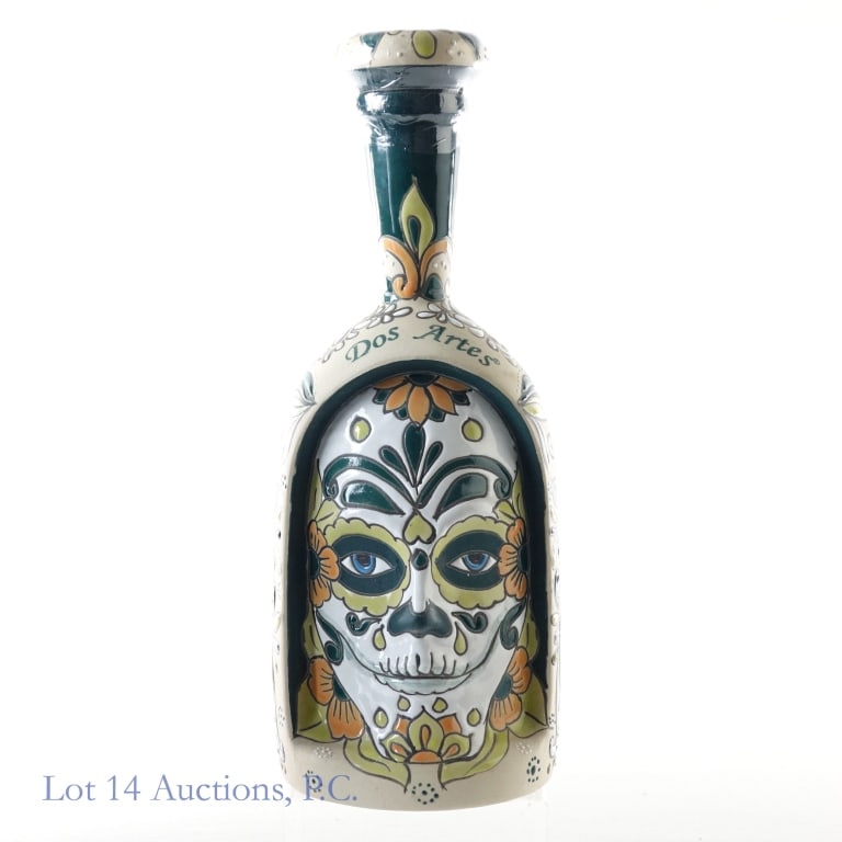 Dos Artes Skull Reposado Tequila (2022, 1 L): Dos Artes Skull Reposado Tequila (2022), 80 Proof, 1 Liter, Bottle #3912 of 5300 bottles.
