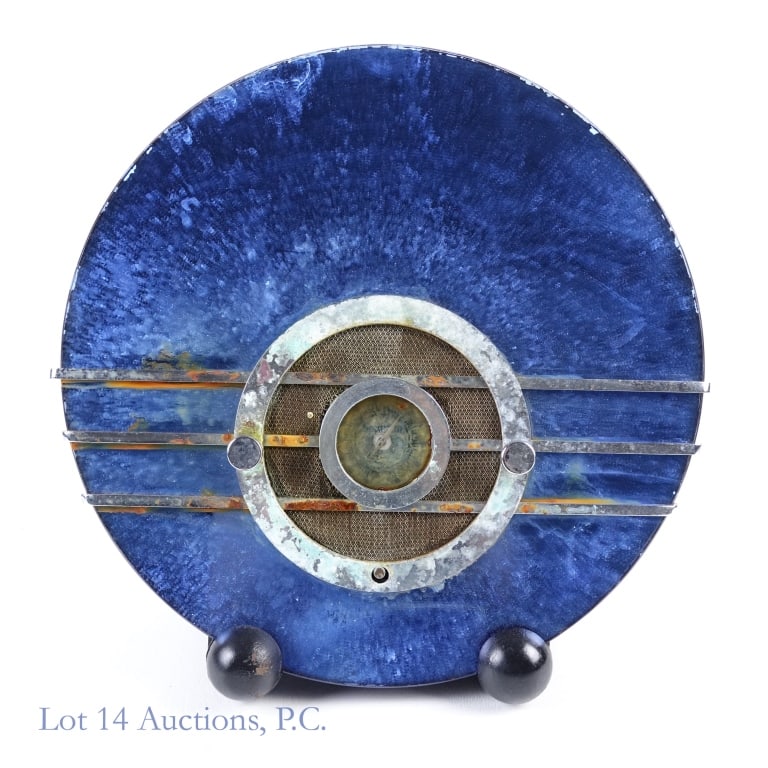 Sparton Bluebird Radio, Walter Dorwin Teague **: **LOCAL PICK UP OR THIRD PARTY SHIPPING ONLY. ** Sparton Bluebird Radio, Walter Dorwin Teague. Sparton Bluebird radio designed by Walter Dorwin Teague c.1936. Model 566. 14.5" x 14.5" x 5". Power does