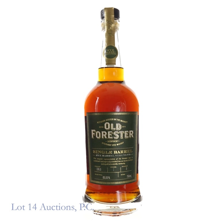Old Forester Single Barrel Rye: Old Forester Single Barrel Barrel Strength Rye, 130 Proof, 750 ml.