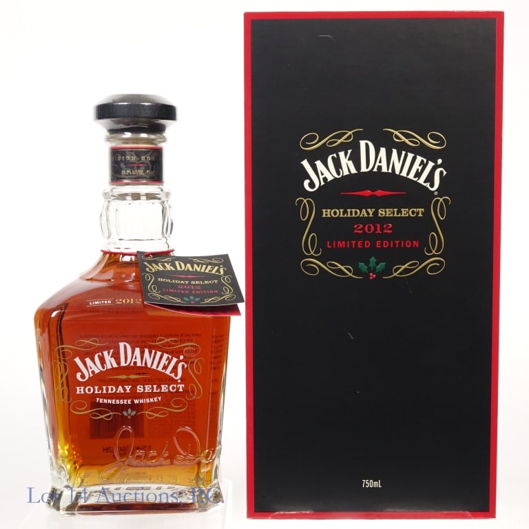 Jack Daniel's Holiday Select Tenn. Whiskey (2012): Jack Daniel's Holiday Select Tennessee Whiskey (2012), 90.4 Proof, 750 ml, Bottle #63358, Original case included.