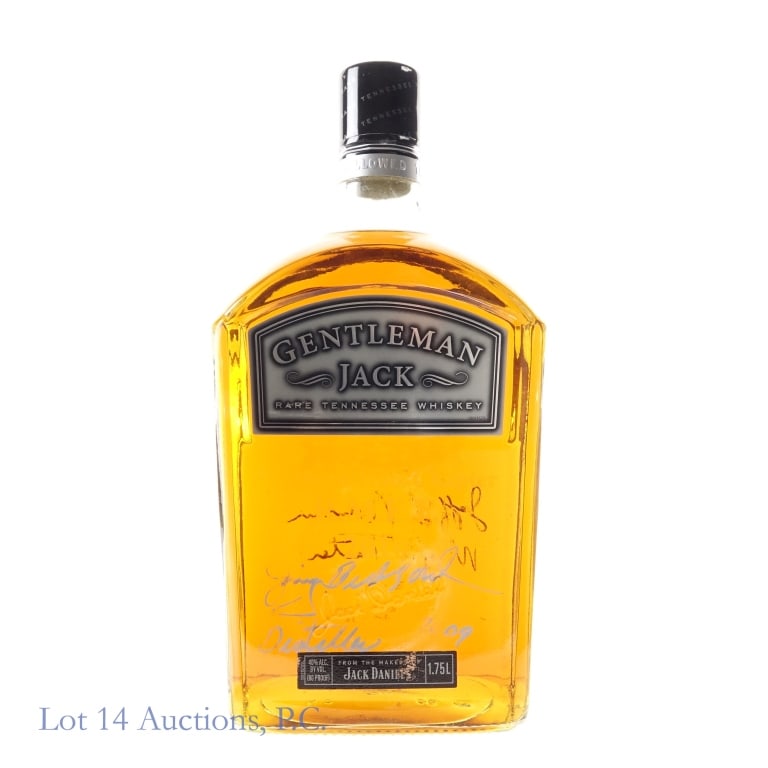 Gentleman Jack Rare Whiskey 1.75L, 69th Sturgis: Gentleman Jack Rare Tennessee Whiskey, 80 Proof, 1.75 Liters, Personalized for the Black Hills Motor Classic, the 69th Annual Sturgis Motorcycle Rally and Northern Hills Chapter R.M.E.F. 2010, signed 