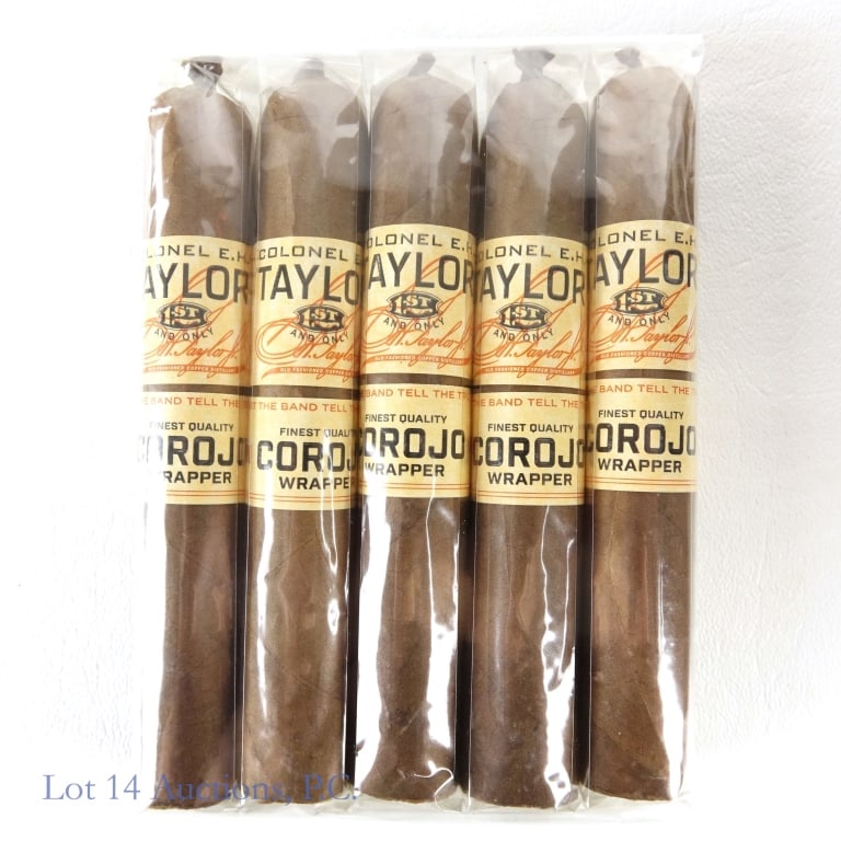 Col. E.H. Taylor Corojo Wrapper Cigar 5-Pack: Colonel E.H. Taylor Corojo Wrapper Cigars, Toro Gordo, 6" x 56, Pack of 5. Origin: Dominican Republic.