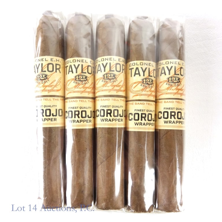 Col. E.H. Taylor Corojo Wrapper Cigar 5-Pack: Colonel E.H. Taylor Corojo Wrapper Cigars, Toro Gordo, 6" x 56, Pack of 5. Origin: Dominican Republic.