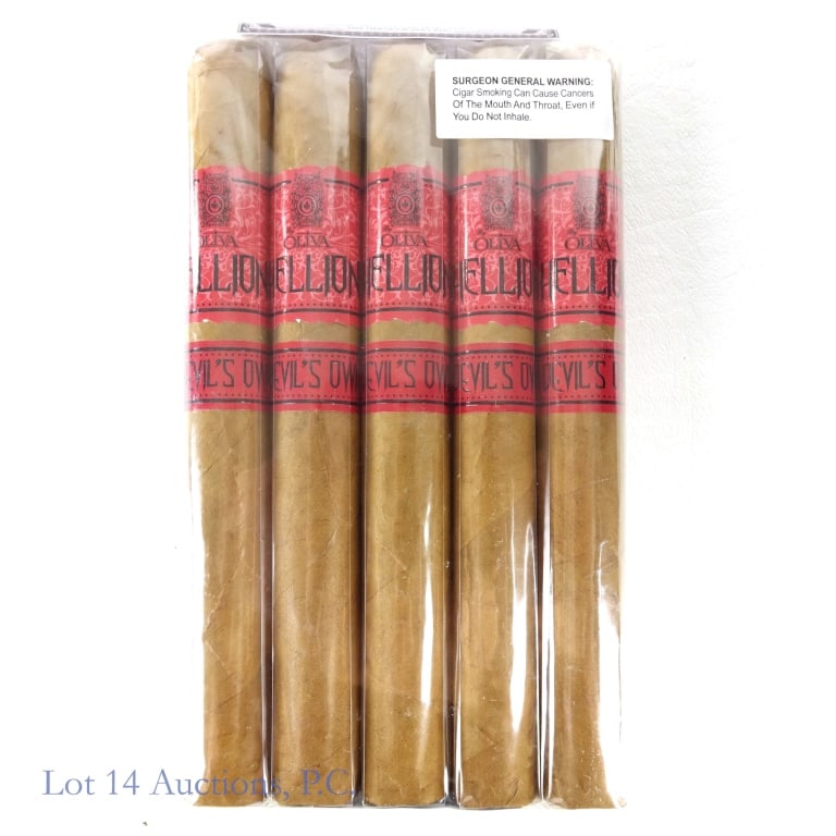Hellion-Oliva Devil's Own Churchill Cigar 5 Pack: Hellion By Oliva Devil's Own Churchill Cigars, 7" x 52, Pack of 5, Wrapper: Connecticut, Origin: Nicaragua.