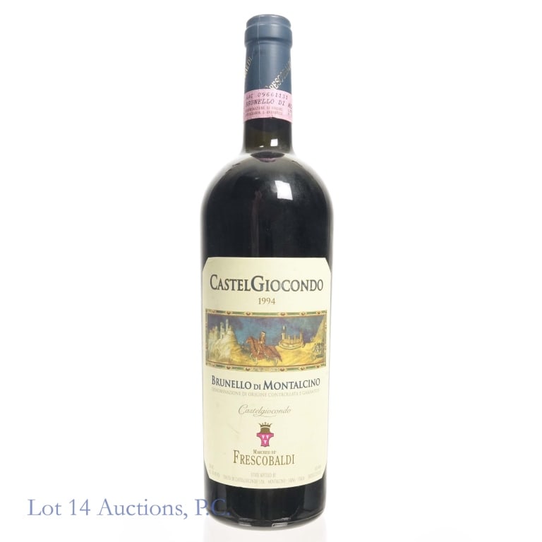 1994 Marchesi Frescobaldi CastelGiocondo Brunello: 1994 Marchesi de Frescobaldi CastelGiocondo Brunello di Montalcino Sangiovese, 13% ABV, 750 ml, Vintage: 1994, Region: Tuscany, Italy. DOCG, Denominazione di Origine Controllata e Garantita,