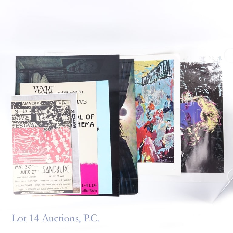 Art Posters, Warhol, Neiman, Cam de Leon (6): Art Posters, Warhol, Neiman, Cam de Leon (6). Leroy Neiman - Paris: Sidewalk Cafe. Two (2) Cam De Leon posters. Two (2) posters of Banksy art. Andy Warhol, Ludvig Van Beethoven "Exhibition of the Gall